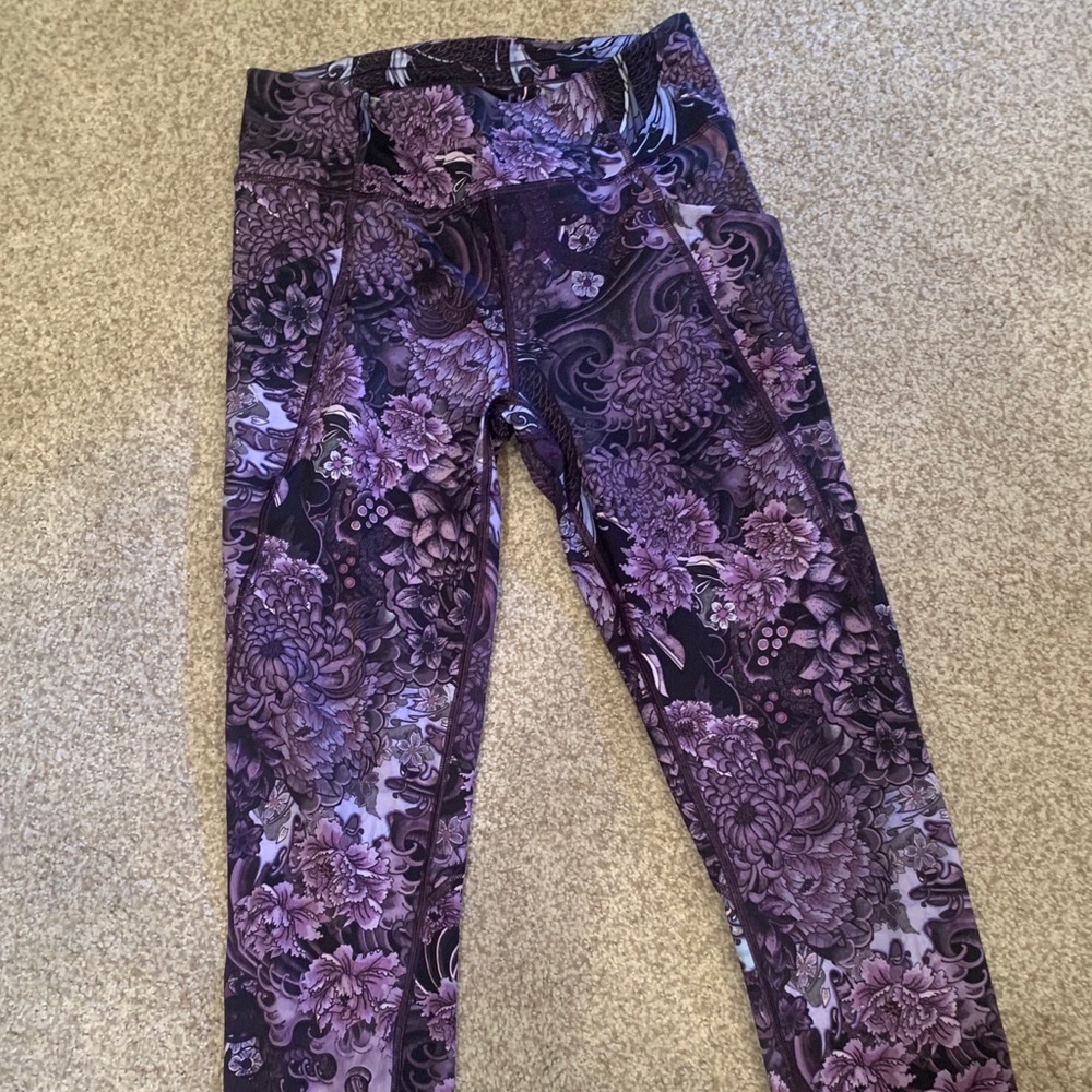 Lululemon Purple Print Leggings